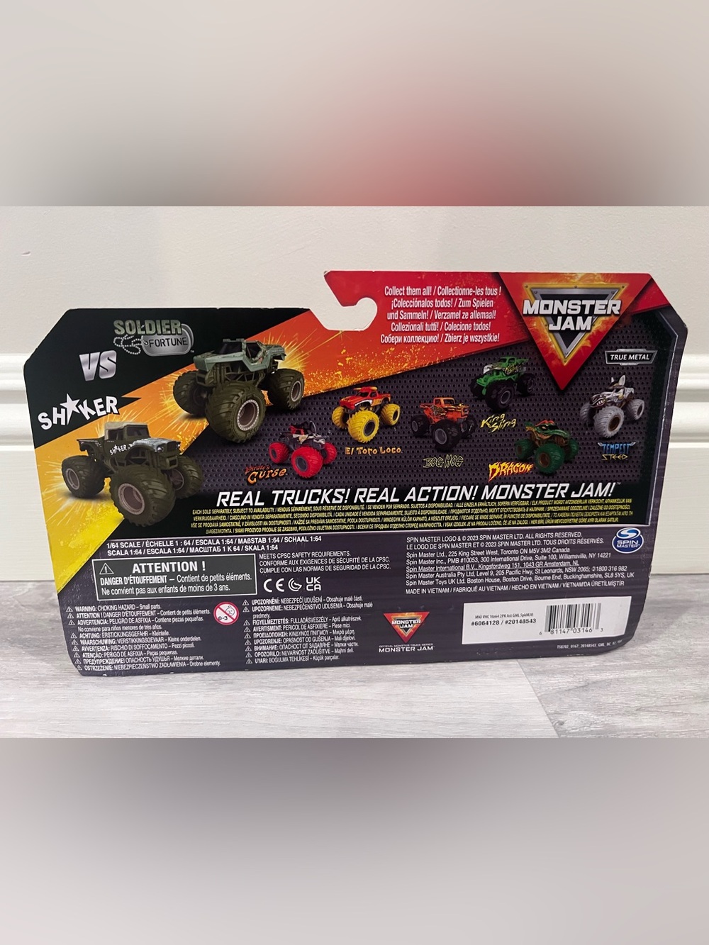 Monster Jam Shaker & Soldier of Fortune Twin Pack - Olive Green Monster Trucks - Picture 2 of 2